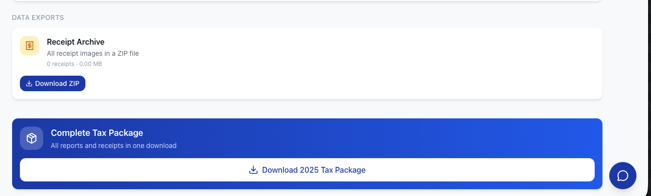Tax package download